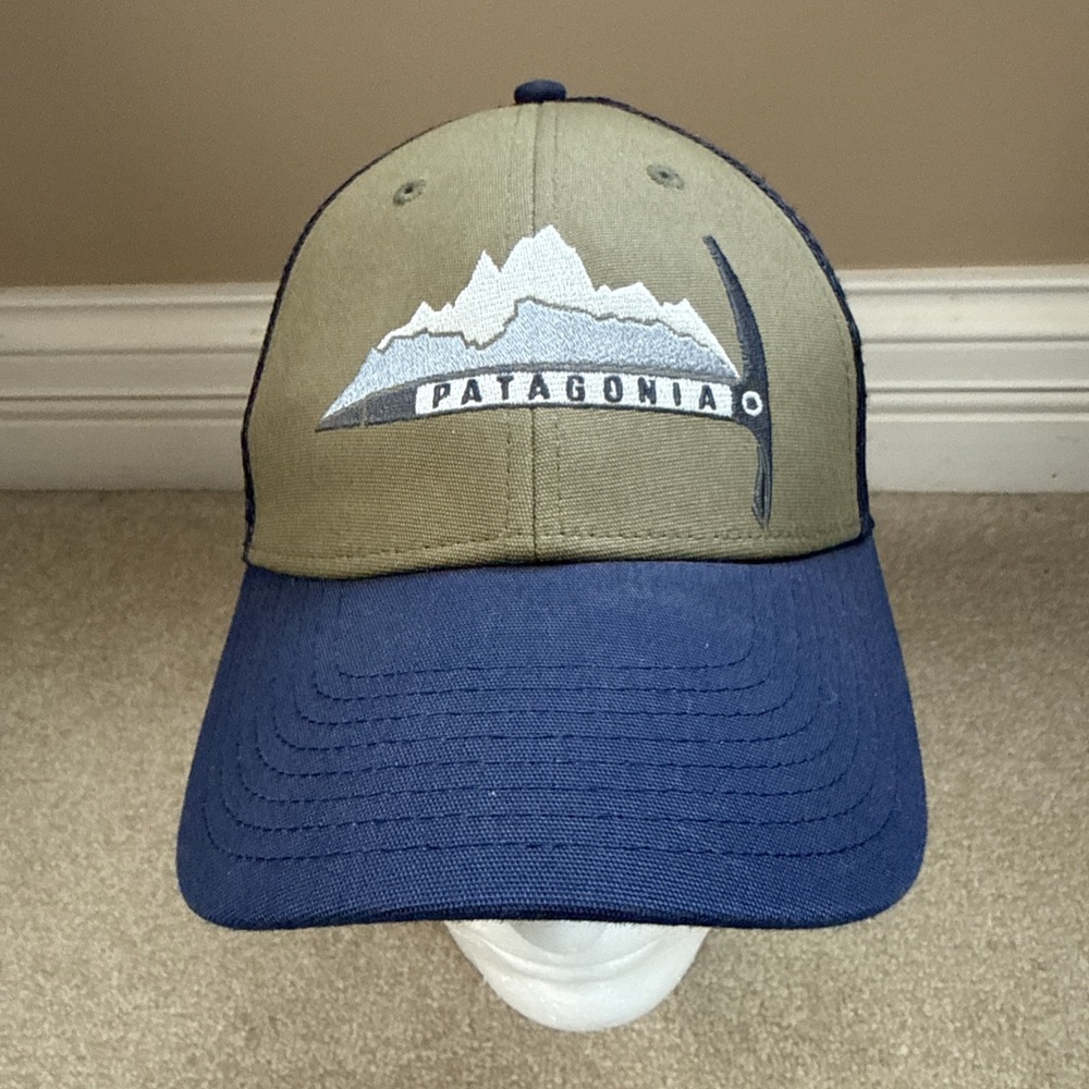 Patagonia Miner Ice Pick Axe Mountain Climber Peak Trucker Mesh Snapback Hat - Picture 2 of 8